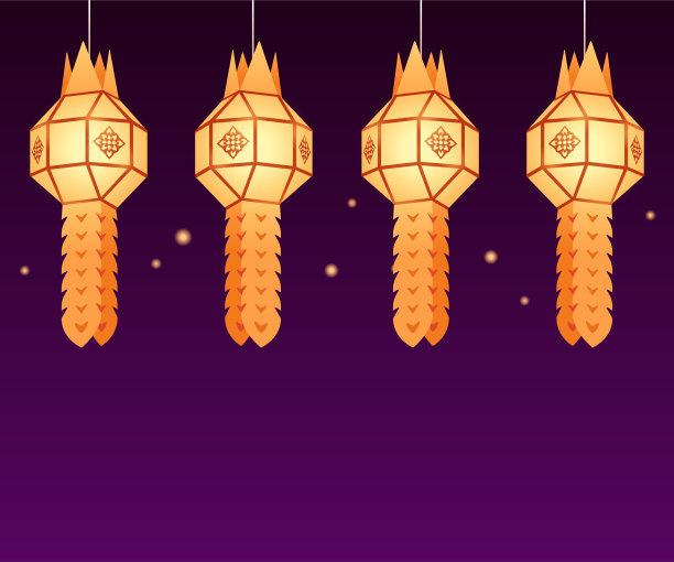 传统的泰国纸灯笼图片下载