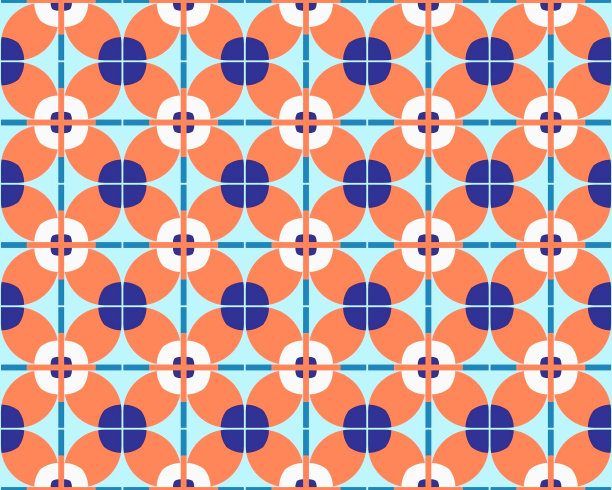 东方民族几何无缝瓷砖图案，采用各种传统元素风格设计图片下载