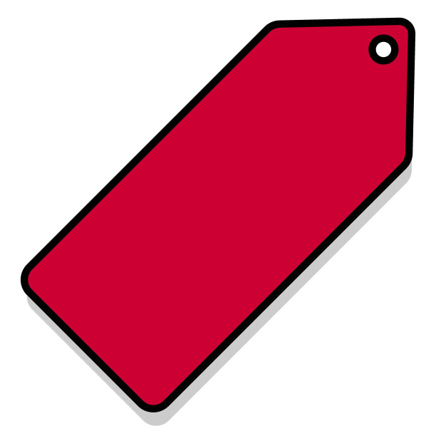 白色背景上的粉色折扣标签。平面向量插图。图片下载