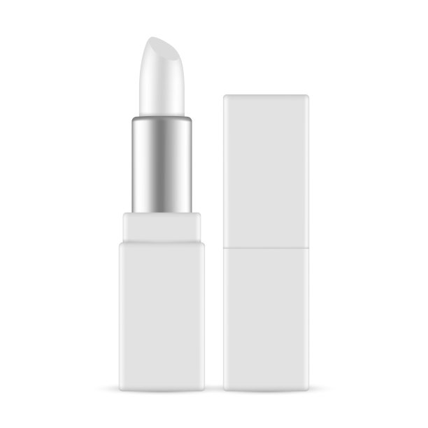 矩形口红模型，孤立的白色背景图片下载