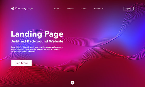 着陆页。抽象背景的网站。网站或应用程序的模板。现代设计。摘要矢量风格图片下载