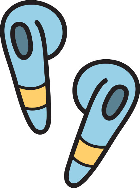 手绘无线耳机插图图片下载