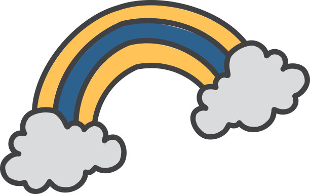 手绘彩虹插画图片下载