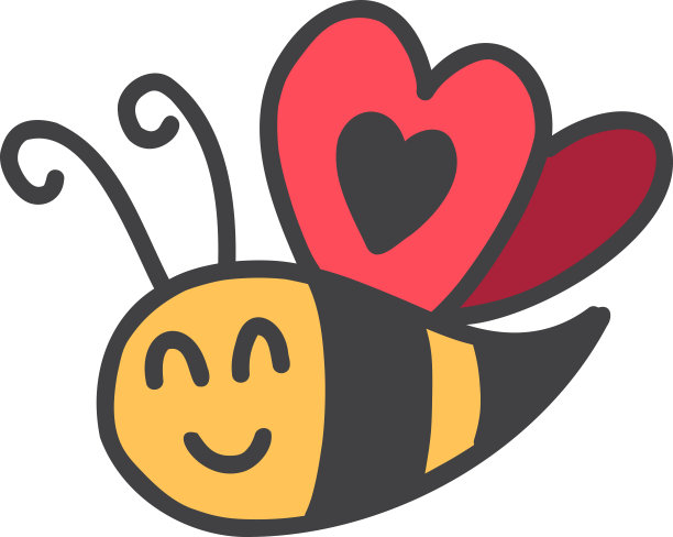 手绘可爱的蜜蜂插画图片下载