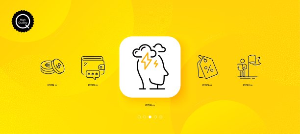 储蓄，折扣标签和压力最小行图标。对于网页应用，打印。向量图片下载