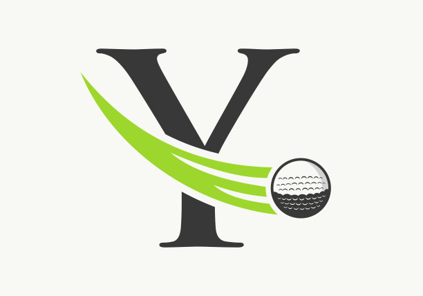 字母Y高尔夫设计模板。曲棍球运动学院标志，俱乐部标志图片下载