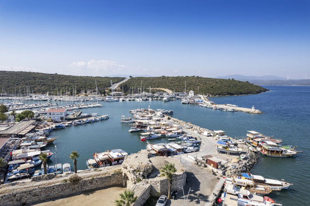 Seferihisar无人机照片，土耳其伊兹密尔图片下载