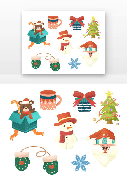 圣诞卡通元素图片下载