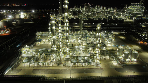 炼油厂夜景图片下载