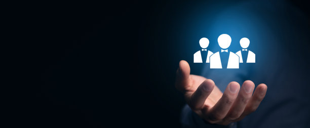 虚拟屏幕上的人物图标。图片下载