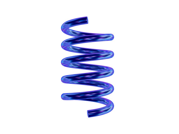 三维全息几何形状螺旋。金属简单的图形为您的设计孤立的背景。3 d渲染图图片下载