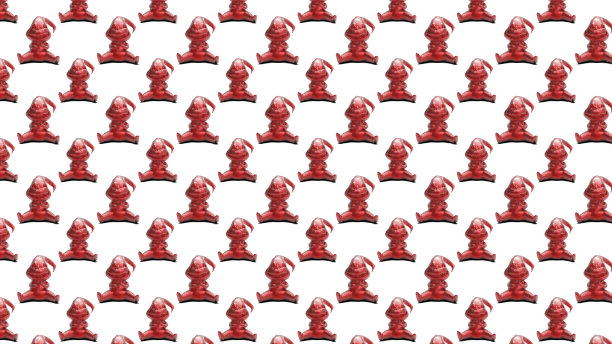 在白色背景上的各种怪物的形式的模式3d渲染图片下载