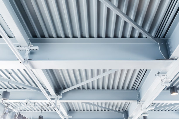 建筑概念，结构大梁，金属骨架图片下载