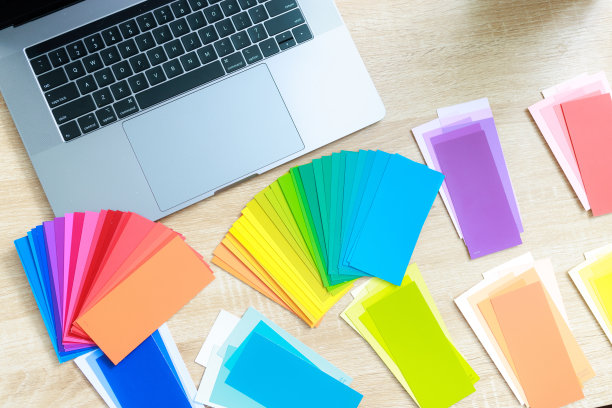 家庭办公室广角油漆颜色样本渐变图片下载