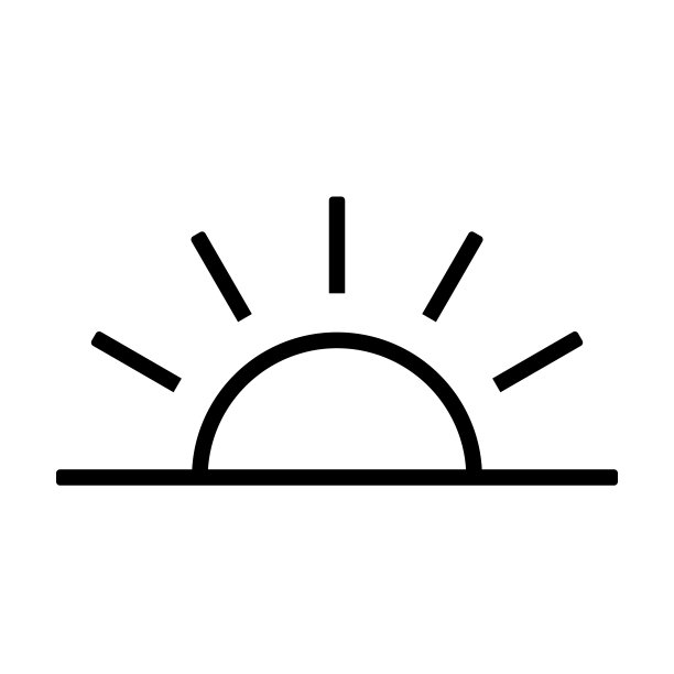 半个太阳正在向下设置图标矢量日落的概念为平面设计，标志，网站，社交媒体，移动应用程序，ui插图图片下载