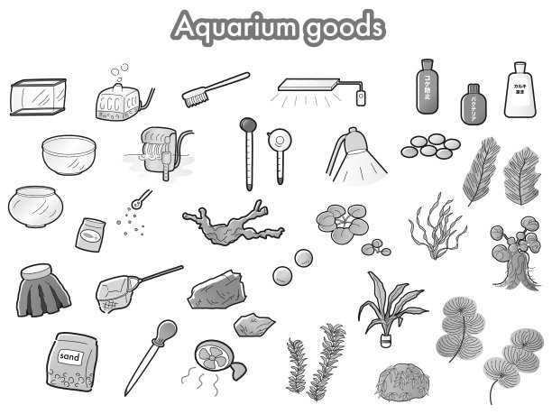 观赏鱼养殖商品水族箱插图套装图片下载