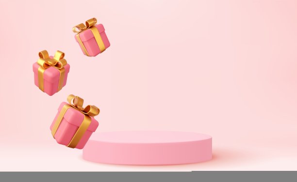 3d圣诞风格产品讲台场景图片下载