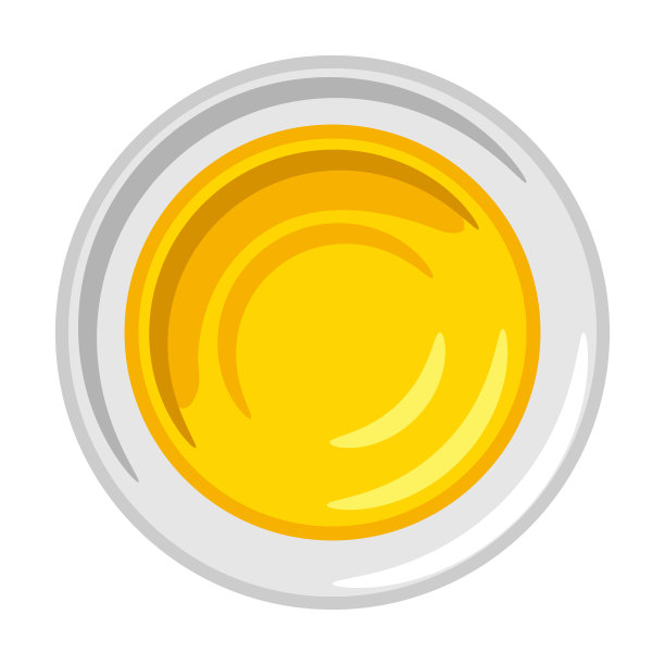 插图的玻璃碗与葵花籽油。烹饪和农业的形象。图片下载