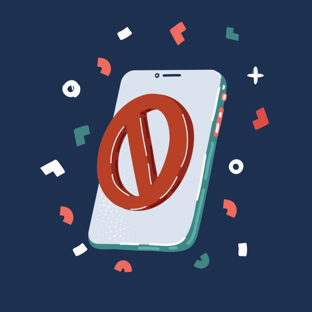 卡通矢量插画保护安全系统的概念。屏幕上拒绝访问的智能手机。图片下载