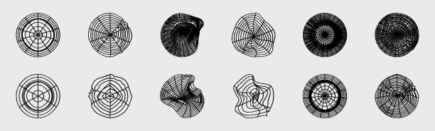 怀旧未来的y2k几何设计元素集合。抽象图形几何对象的大集合。饰品装饰用的。图片下载