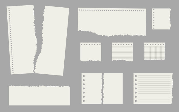 撕碎的纸。插图。图片下载