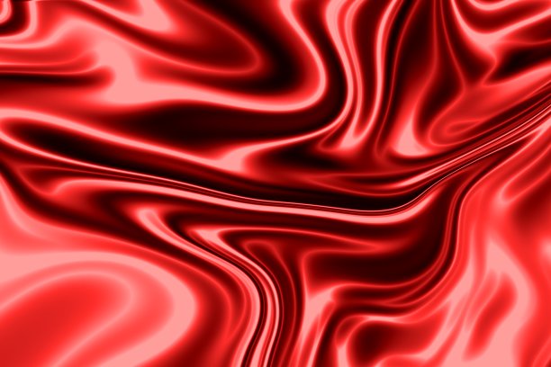 红缎背景。红色真丝或缎面奢华面料质地可作为抽象背景。图片下载