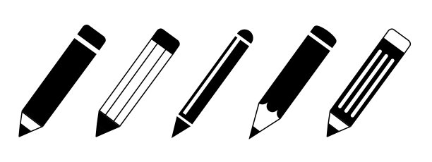 铅笔。一支钢笔。向量。图片下载