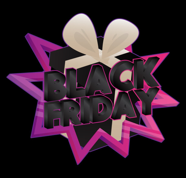 “黑色星期五”。设计广告，横幅，传单和传单与礼品盒和百分比标志。黑色特惠海报。图片下载