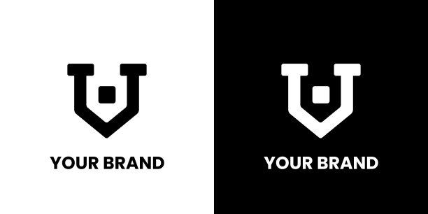 极简V标志设计矢量。字母V抽象三角形标志黑白设计矢量模板。标识概念图标图片下载