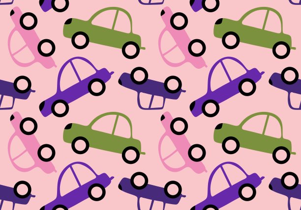 汽车玩具无缝花纹用于面料和纺织品以及包装和纺织品图片下载