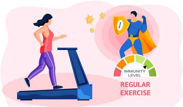 妇女在跑步机上跑步。女孩保持健康的生活方式，以提高免疫力图片下载