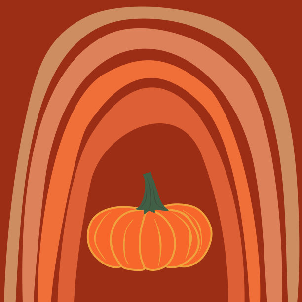 彩虹和南瓜图片下载