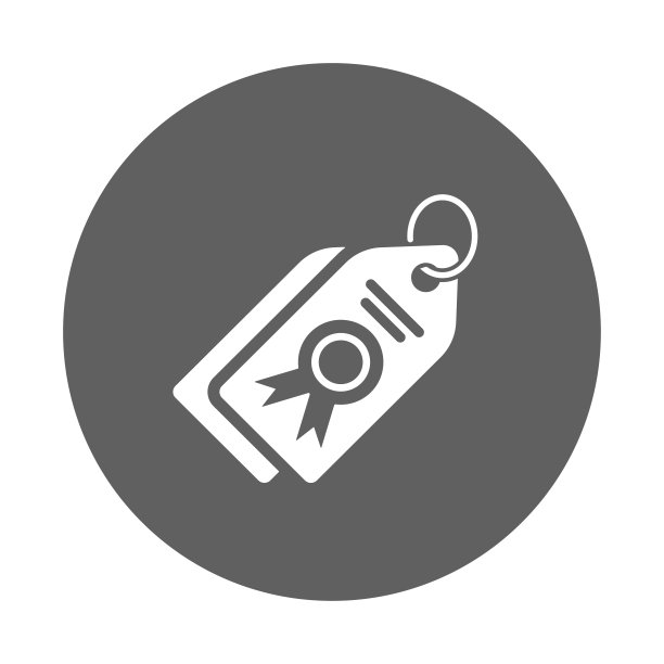 成就标签图标。灰色的矢量图形。图片下载