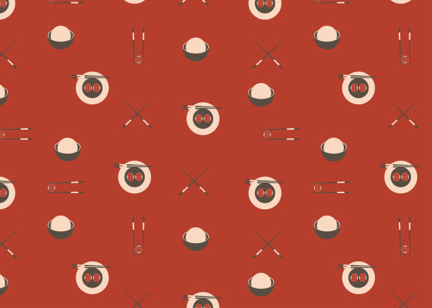 寿司，日式料理无缝模式图片下载