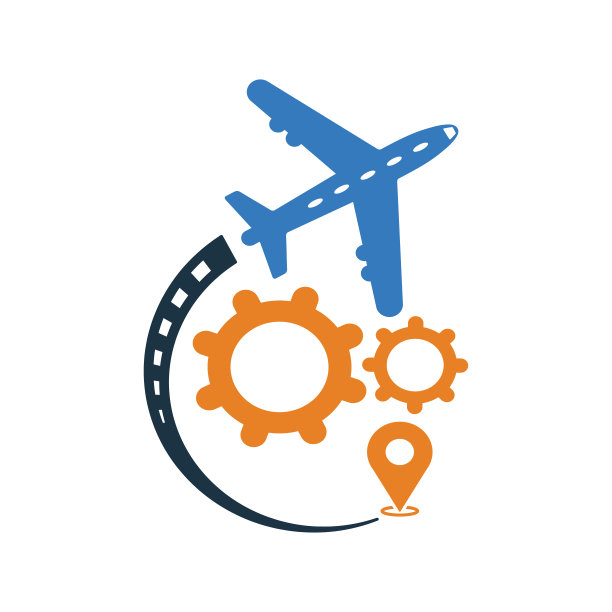 飞机维修图标。简单的可编辑矢量logo。图片下载