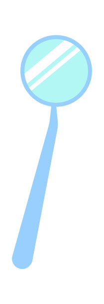 牙科镜子图标。矢量图图片下载