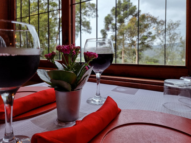 在餐厅里喝一杯酒图片下载