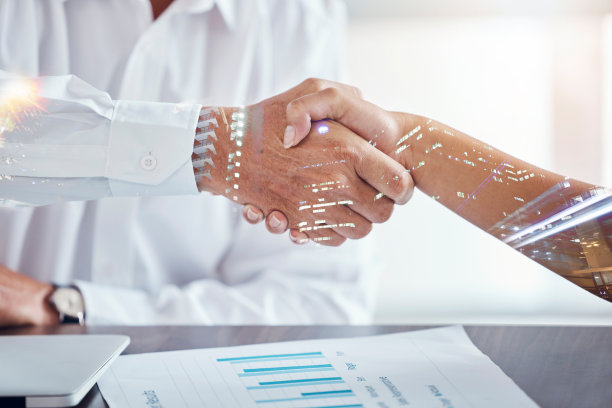 握手，b2b商务会议和商务人士握手成功合作，团队合作和伙伴关系。感谢创业物流公司全体员工的欢迎和支持。图片下载
