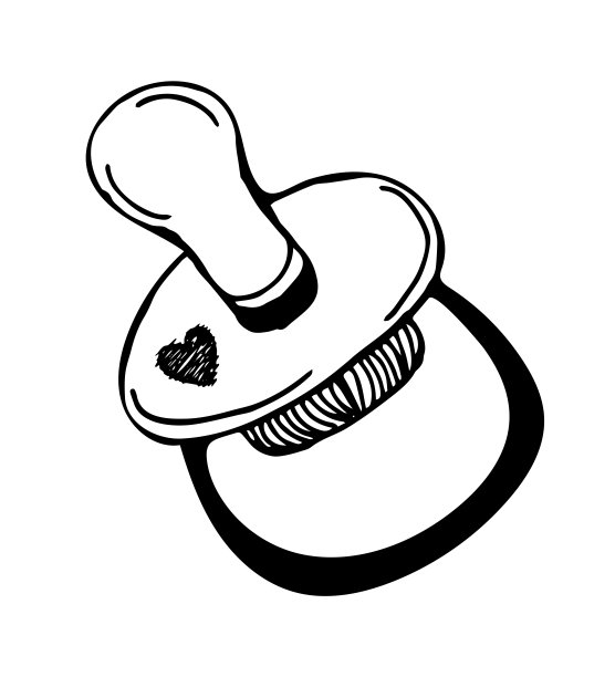 婴儿奶嘴，涂鸦图片下载