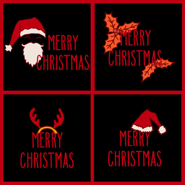 圣诞贺卡套装图片下载