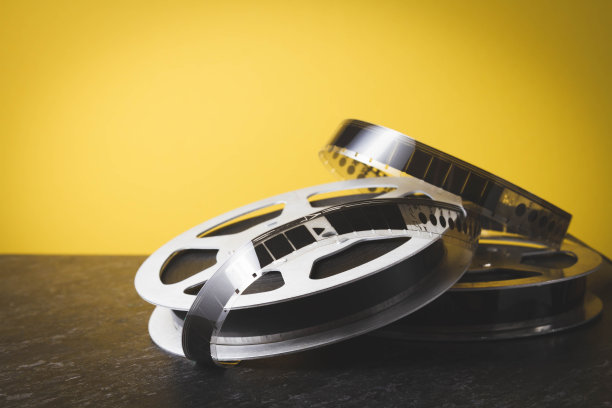 老电影。电影院在卷。模拟电影。电影录音带。图片下载