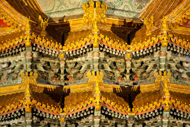 中国北京紫禁城的建筑细节图片下载