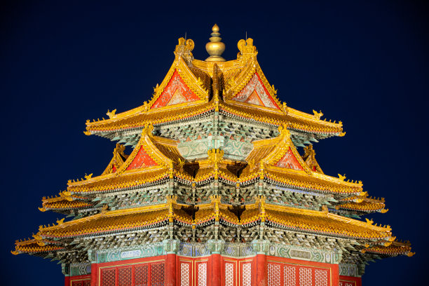 中国北京紫禁城的建筑细节图片下载