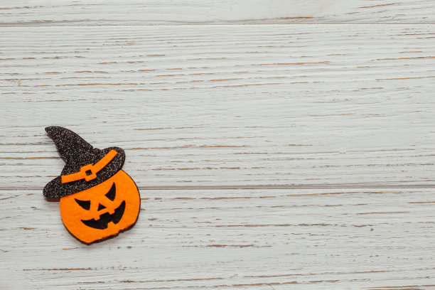 玩具万圣节南瓜与毛毡，节日装饰，派对配件图片下载