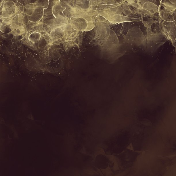 棕色背景上的正方形抽象横幅。上面是金色酒精墨。古董和经典。带有文本空格的模板图片下载