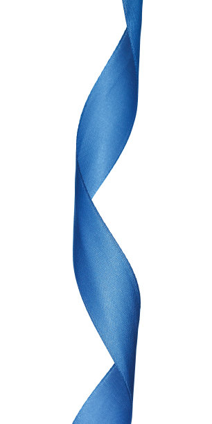 深蓝色缎带孤立的白色背景图片下载