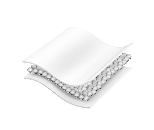 两个波浪层和中间层。图片下载