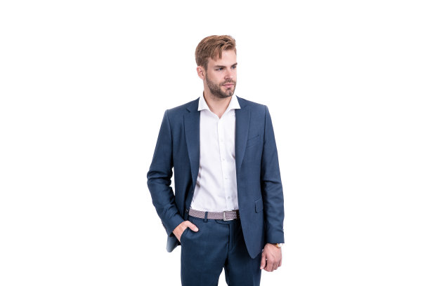自信、成功的商人穿着商务套装，穿着白色的正装图片下载