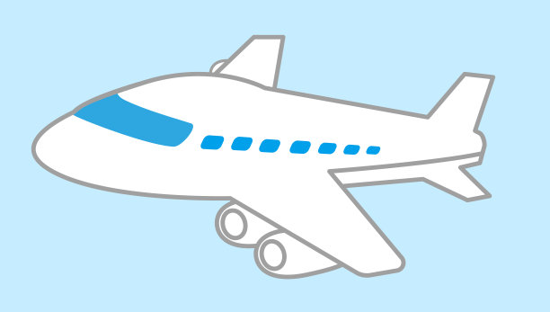 一架飞机在空中飞行的插图。卡通插图。旅游的形象。图片下载