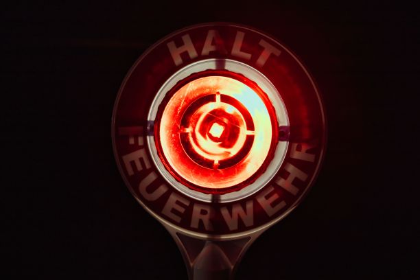 德国消防队信号盘的特写镜头图片下载